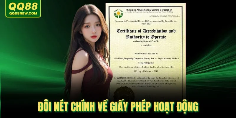 Đôi nét chính về giấy phép hoạt động