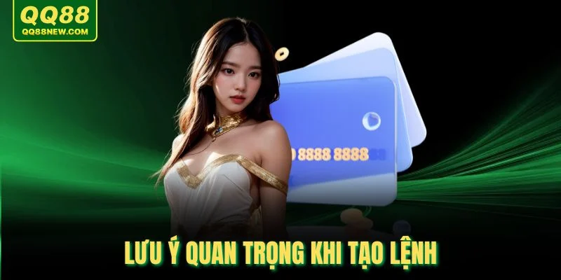 Lưu ý quan trọng khi tạo lệnh